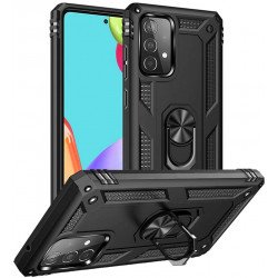 Tech Armor Ring Stand Grip Case with Metal Plate for Samsung Galaxy A52 5G (Black)